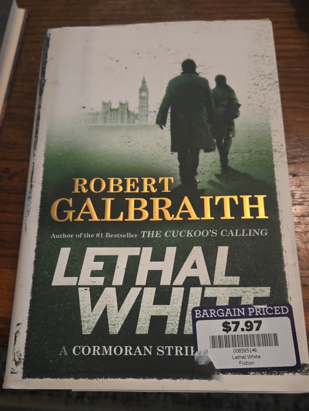 Robert Galbraith Lethal White Hardcover Book - Green and White Cover